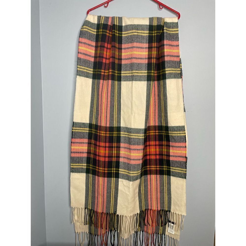 J. Crew Plaid Acrylic Rectangle Scarf 24x75